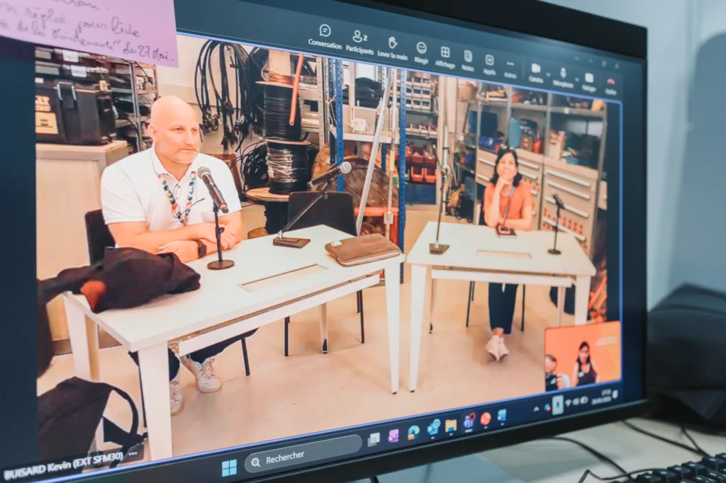 Duplex vidéo en événement d'entreprise